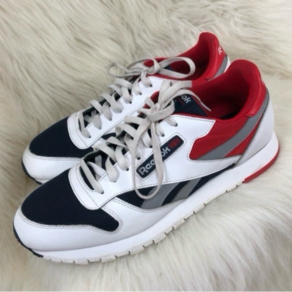 Reebok Classics men’s Leather Colour Block Trainers, 5 men’s